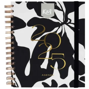 AGENDA DIARIA KIUT PREMIUM 2025 - Negro y Blanco