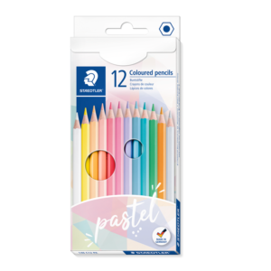 CRAYON STAED DE MADERA 12 COLORES PASTEL