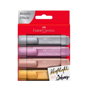MARCADOR FABER TEXTLIN 154640 METALICO*4 COL
