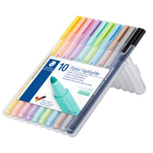 MARCADOR STAED 362 CSB10 TEXTSURFER 10 COLORES PASTEL DELGADO